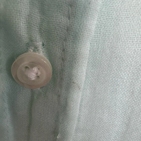 Frank & Eileen Barry Button Down Shirt Mint Green Lightweight 100% Cotton Small - Picture 12 of 13